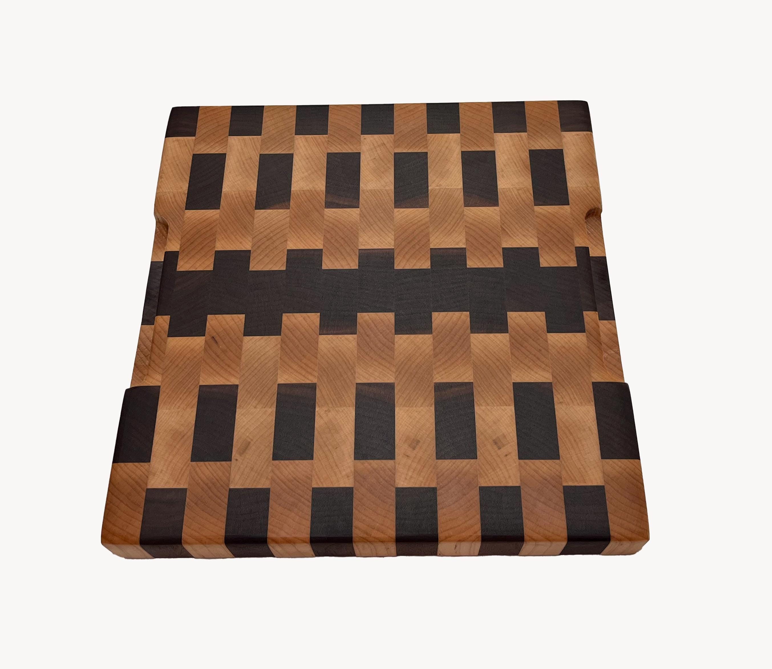 Handcrafted Walnut & Maple Cutting Board: 12" Butcher Block