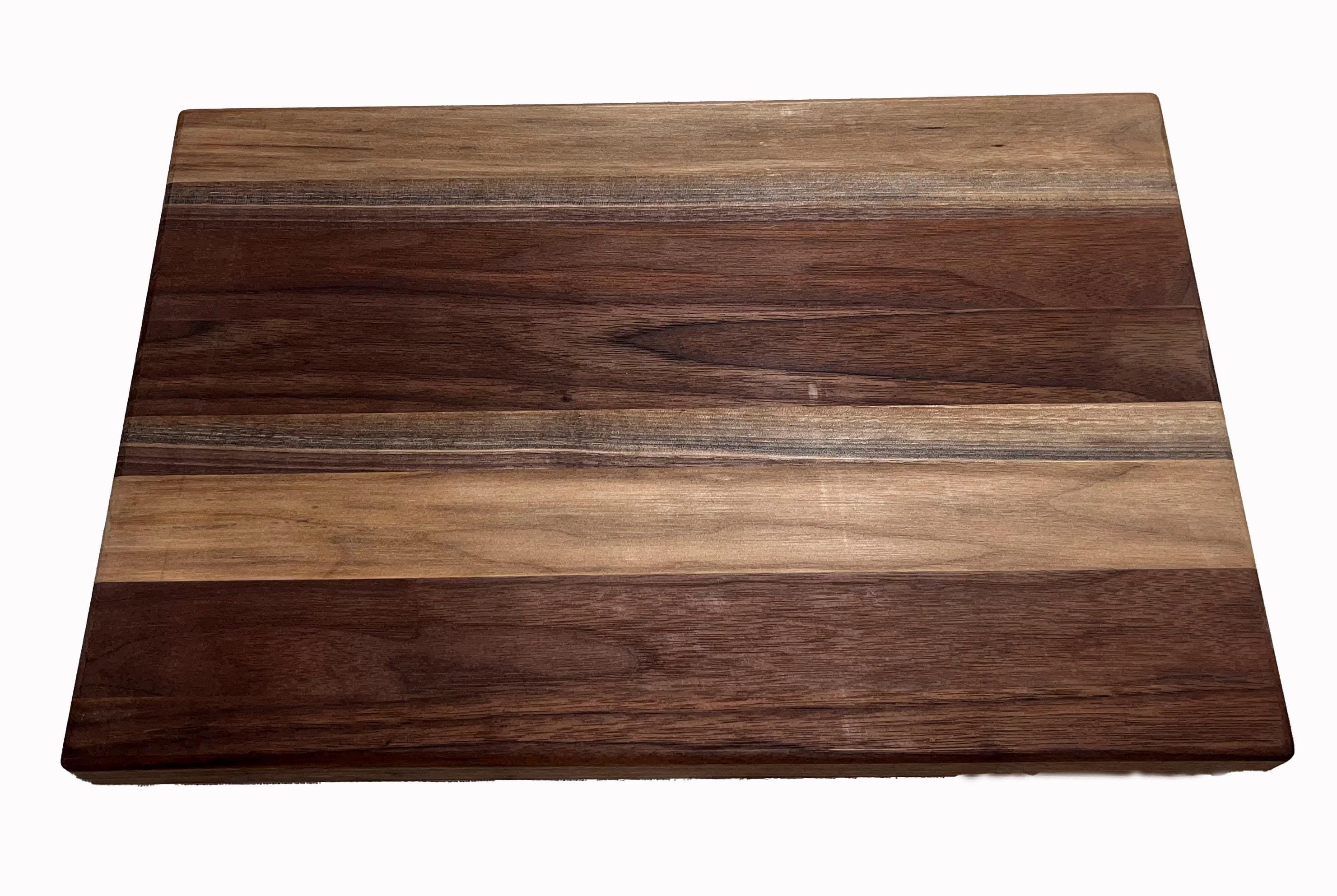 Elegant Walnut Serving & Cutting Board | Face Grain Hardwood Board with Built-In Mitered Handles 12x18x1.5"