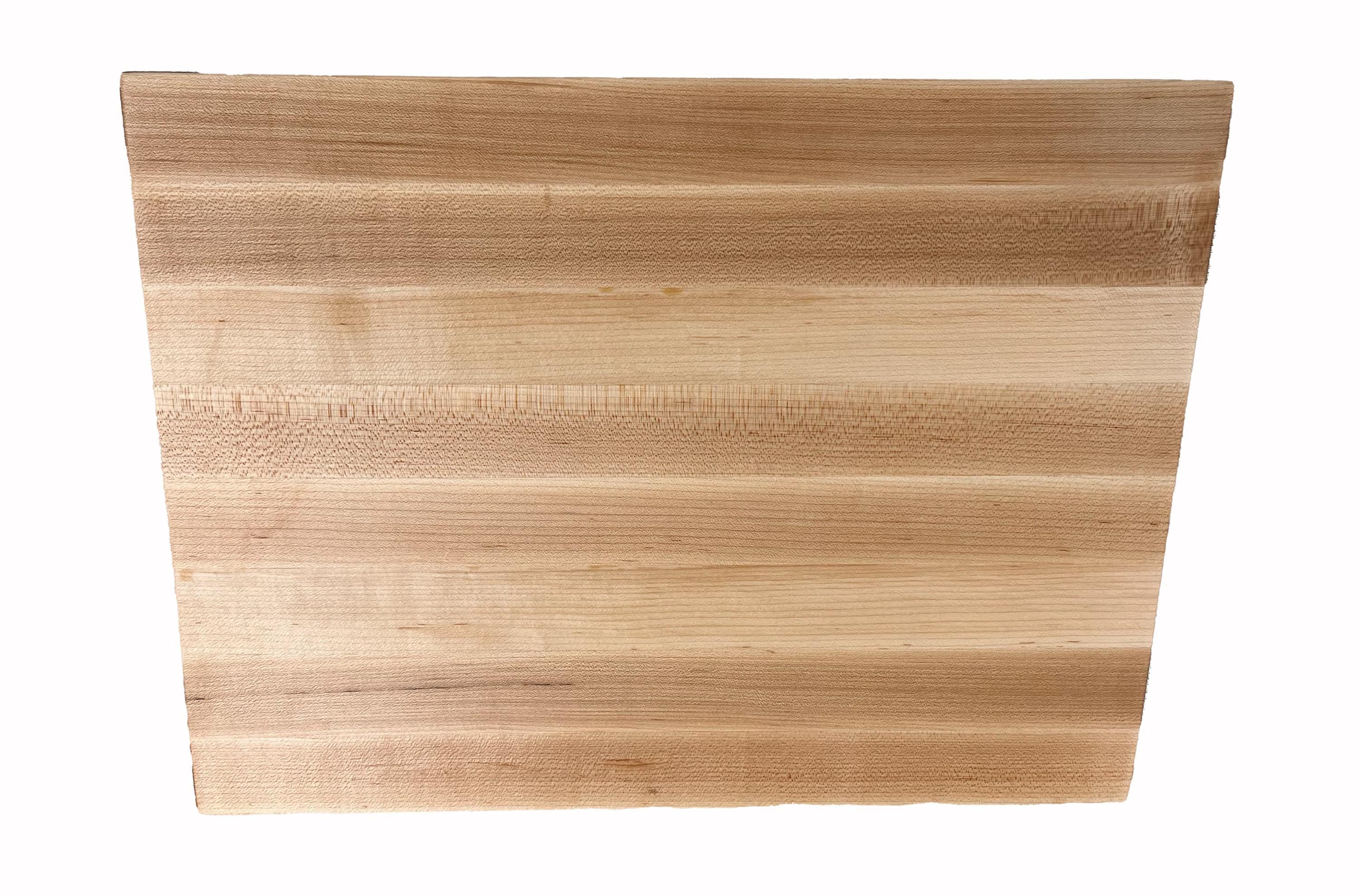Maple Edge Grain Cutting Board – Handmade Large Baking Board With Routed Handles 15x20