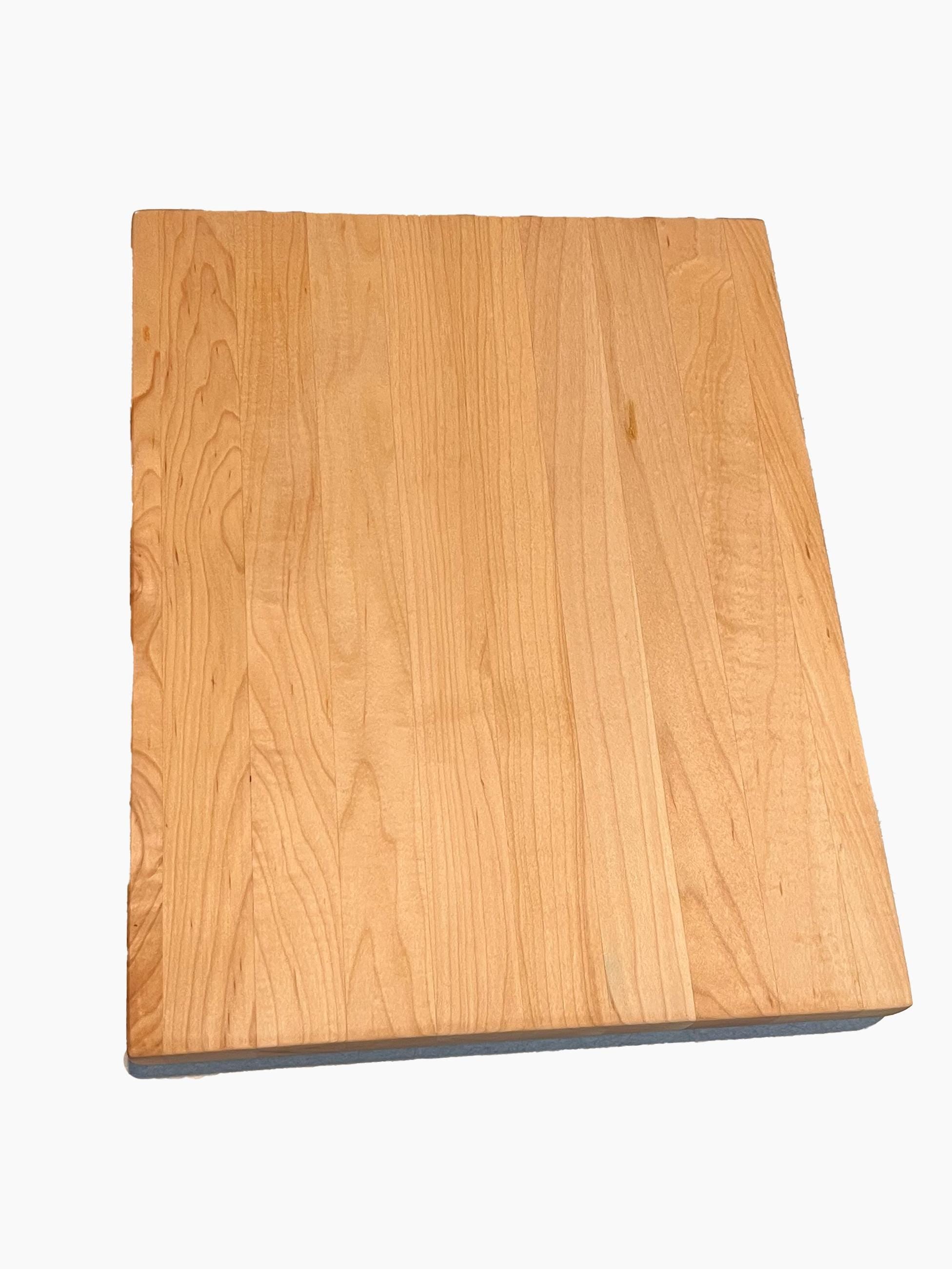 Edge Grain Maple Cutting Board With Handles Handmade Large Wooden Baking Board