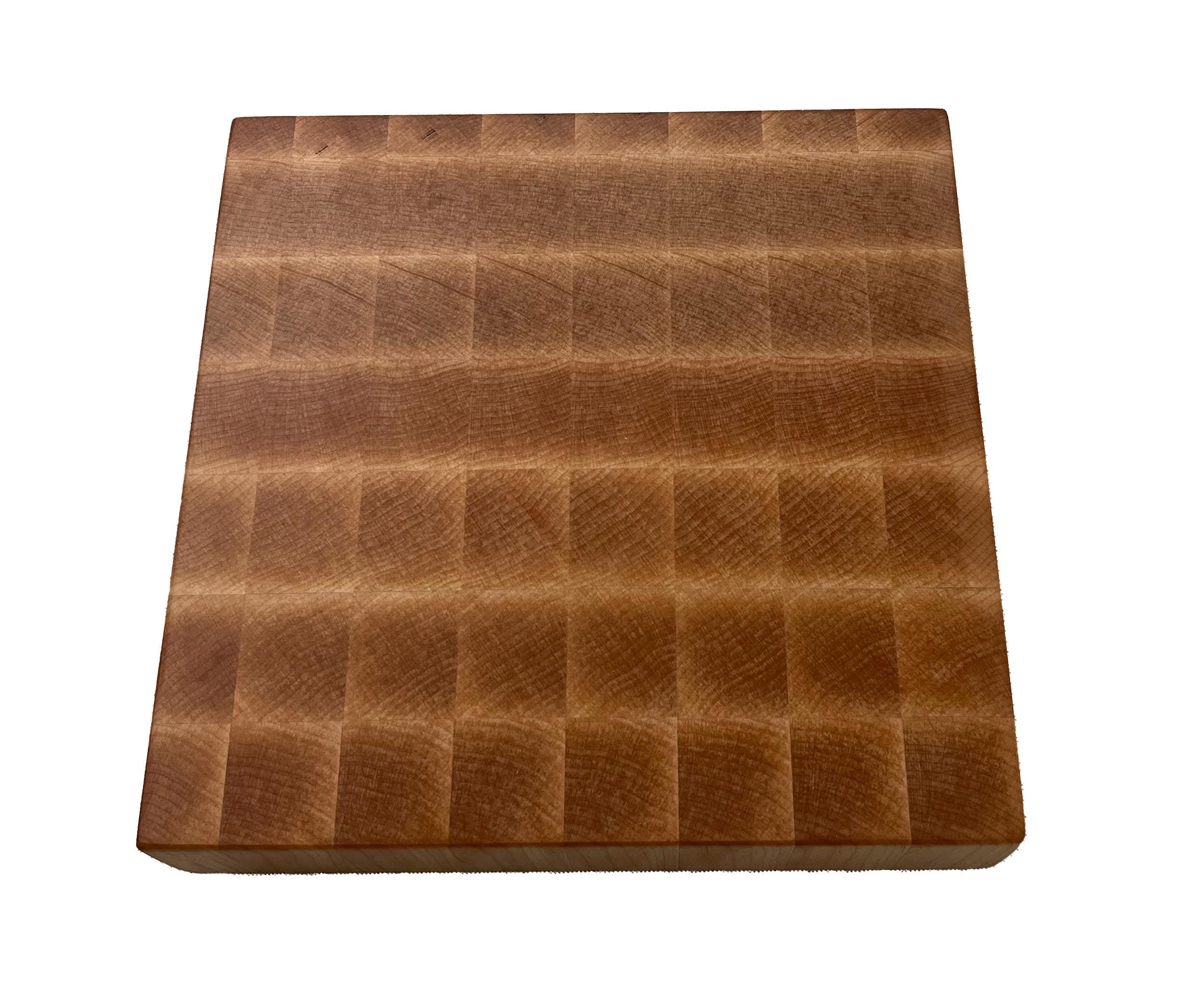 Handmade Maple End Grain Cutting Board – Butcher Block with Mitered Handles