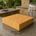 Handmade Maple End Grain Butcher Block, 3" Thick Cutting Board
