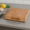 Handmade Maple End Grain Cutting Board: 10x10x2 Chopping Block